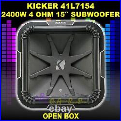 Kicker 41l7154 Q-class 15-inch Square Subwoofer, Dual Voice Coil 4-ohm L715 Ob