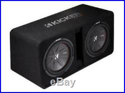 Kicker 43DCWR122 CompR Dual 12-inch Subwoofers in Vented Enclosure, 2-Ohm, 1000W