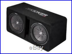 Kicker 43DCWR122 CompR Dual 12-inch Subwoofers in Vented Enclosure, 2-Ohm, 1000W