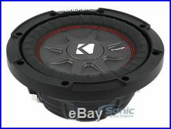 Kicker 43cwrt82 8 inch CompRT 2 Ohm Shallow Mount Slim Car Subwoofers (2 Pairs)