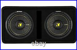 Kicker 44DCWC102 Dual CompC 10-inch Subwoofers in Vented Enclosure, 2-Ohm, 600W