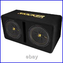 Kicker 50DCWC122 Dual CompC 12-inch Subwoofers in Vented Enclosure, 2-Ohm
