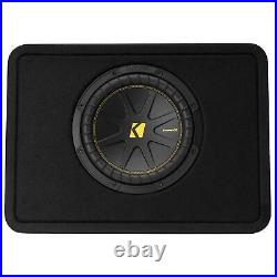 Kicker 50TCWC102 CompC 10-inch Subwoofer in Thin Profile Enclosure, 2-Ohm