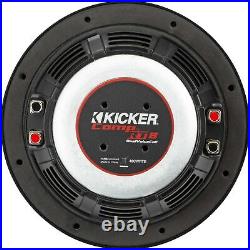 Kicker 8 Inch Comp RT Thin Woofer Includes Two 48CWRT82 Virtual 2 ohm Package