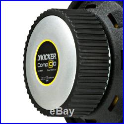 Kicker CompC Single 10 Inch 500 Watt Max Dual Coil 4 Ohm Car Subwoofer (2 Pack)