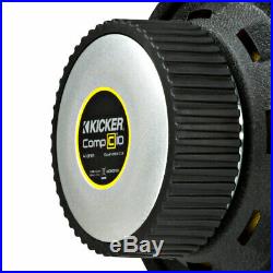 Kicker CompC Single 10 Inch 500 Watt Max Dual Coil 4 Ohm Car Subwoofer (4 Pack)