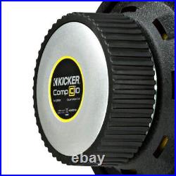 Kicker CompC Single 10 Inch 500 Watt Max Dual Voice Coil 4 Ohm Car Subwoofer
