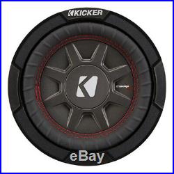 Kicker CompRT 6.75 Inch 300W Max 2 Ohm Shallow Slim Car Subwoofer (2 Pack)