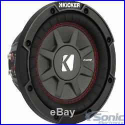 Kicker CompRT Single 10 Inch 800W Max Dual 2 Ohm Slim Car Audio Power Subwoofer