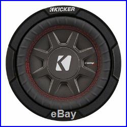 Kicker CompRT Single 6.75 Inch 300 Watt Max 2 Ohm Shallow Slim Car Subwoofer