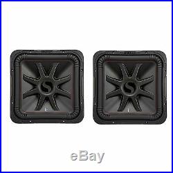 Kicker L7R 10 Inch 1000W Max Power 2 Ohm DVC Square Car Audio Subwoofer (2 Pack)