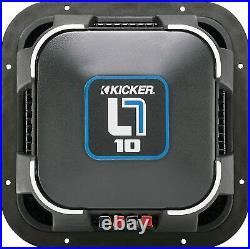 Kicker L7 Series 41L7104 Square Car Audio Subwoofer 10 Inch 4 Ohm, 750 Watts RMS