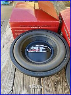 MINT Pair 10 Inch Punch HE subwoofers Old School Rockford Fosgate 8 Ohm RFP3810