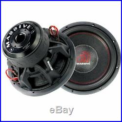 Massive Audio Pro Car Audio Sound SummoXL124 12 Inch Dual 4 Ohm 3000W Subwoofer