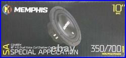 Memphis Car Audio 15-csa10d4 10' Inch 4 Ohm DVC Dual Voice Coil 700watts Compact
