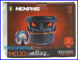 Memphis Mjm844 8 Mojo Mini Sub 1800w Dual 4-ohm Car Subwoofer Bass Speaker New