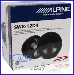 NEW! Alpine Type-R SWR-12D4 3000 Watt 12 inch Dual 4ohm Car Audio Subwoofer Sub