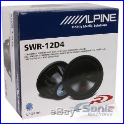 NEW! Alpine Type-R SWR-12D4 3000 Watt 12 inch Dual 4ohm Car Audio Subwoofer Sub