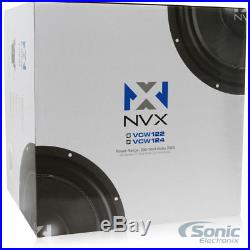 New! NVX VCW124 2000 Watts 12 Inches VC-Series Dual 4-ohm Car Audio Subwoofer
