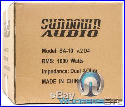 Open Box Sundown Audio Sa-10 V. 2 D4 10 Dual 4 Ohm 1000w Rms Subwoofer