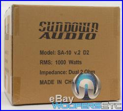 Open Box Sundown Audio Sa-12 V. 2 D4 10 Dual 4 Ohm 1000w Rms Subwoofer