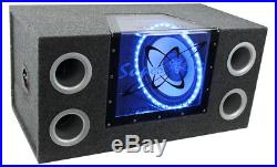 PYRAMID 12 Inch 1200W Car Audio Sub Box Subwoofer Bandpass Subs & 2 Ohm Amp
