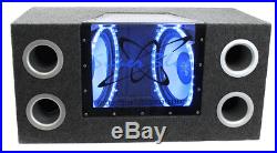 PYRAMID 12 Inch 1200W Car Audio Sub Box Subwoofer Bandpass Subs & 2 Ohm Amp