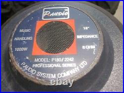 P-AUDIO 18 SubWoofer Speaker 1000w 6 COIL 8ohm. BASS. PA. 18inch P180/2242