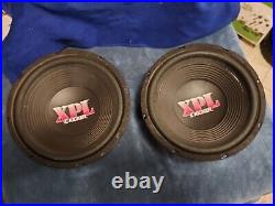 Pair 10 inch 2ohm dual coil XPL kicker subwoofer speakers used working. Usa