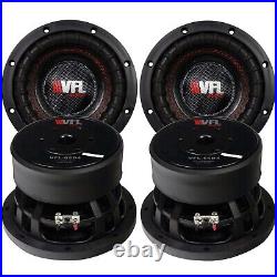 (Pair) VFL Audio VFL-65D4 6.5 Inch 600W Dual 4 Ohm Subwoofers 6.5 D4 Subs