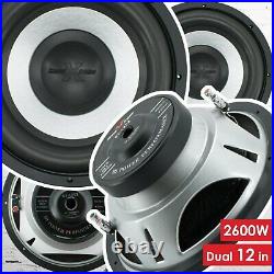 Pair of Soundxtreme 12 Inch 2600 Watt Car Audio Subwoofer with DVC Power (2 Sub)
