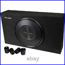 Pioneer TS-A3000LB 1500W Max 12 Inch 2-Ohm Shallow Mount Slim Subwoofer & Box