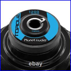 Planet Audio Torque TQ10S 10 Inch 1200 Watt 4 Ohm Car Audio Subwoofer (4 Pack)