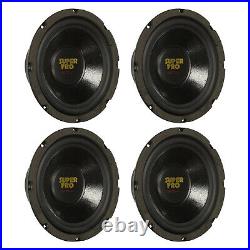 Pyramid 8 Inch 350W 8 Ohm High Performance Car Audio Subwoofer Speaker (4 Pack)