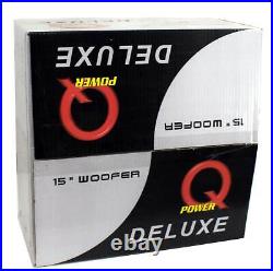 QPower QPF15 Deluxe 15 Inch 2200 Watt 4 Ohm DVC Car Audio Subwoofer Subs, Pair