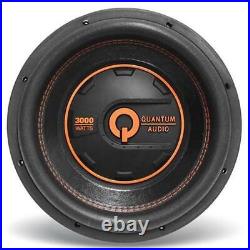 Quantum Audio QW3000/12D4 12 inch 1000-3000 Watts 4 Ohm Dvc Subwoofer