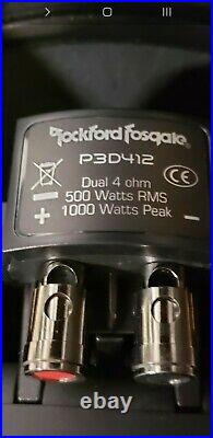 Rare Rockford Fosgate Punch P3 P3D412 12-Inch 500-Watt Subwoofer Dual 4 Ohm