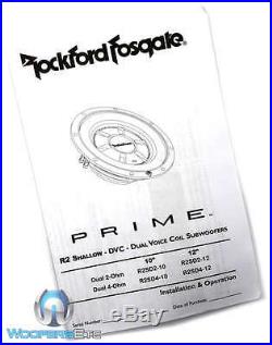 Rockford R2sd4-10 Fosgate 10 Sub Dual 4-ohm Shallow Slim Subwoofer Speaker New