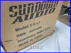 Sundown Audio Xv3 8 inch DVC Dual 4 Ohm (X Series) Car Subwoofer 800 Watts RMS
