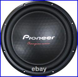 TS-A301S4 Powerful 12-Inch Subwoofer, 1600 Watts Peak Power, Single 4 Ohm Voic