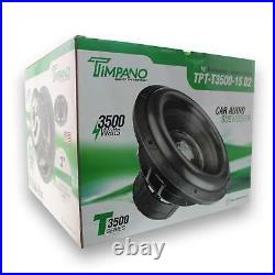 Timpano 15 Inch 3500W Dual 2 Ohm Car Audio Subwoofer TPT-T3500-15-D2